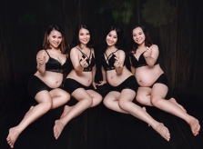 4 chị em ở Nghệ An mang bầu tự nhiên cùng một năm