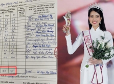 Bảng điểm học tập trung bình 9,5 của á hậu Phương Anh