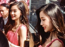 Angelababy lộ cổ trơ xương, cằm nhọn hoắt