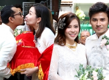 Huỳnh Đông - Ái Châu hôn nhau trong đám cưới Anh Tài - Vũ Ngọc Ánh