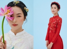 Áo dài cô dâu tôn nét đẹp Á đông