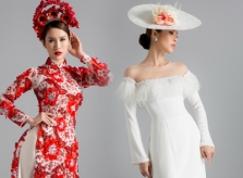 Áo dài đính kết cầu kỳ cho bạn gái đi dự tiệc