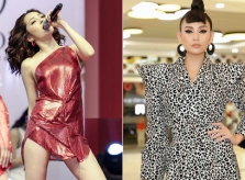 Bảo Anh mặc váy ngắn cũn đối lập Võ Hoàng Yến kín mít 'từ đầu đến chân'