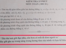 Học sinh bỏ ý định quay cóp vì dòng chữ trong đề kiểm tra