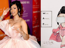 Cardi B chia sẻ bức tranh mang thông điệp chống dịch COVID-19 do fan Việt vẽ
