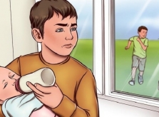 Những lưu ý khi nhờ con lớn chăm con nhỏ