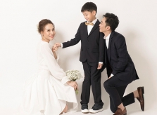 Cường Đô La và Đàm Thu Trang chụp ảnh cưới với Subeo
