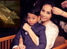 Đàm Thu Trang mang giày Lọ Lem 5.000 USD trong tiệc cưới