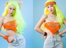 DJ Oxy quấn khăn làm áo