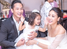 Vợ chồng Hà Kiều Anh mừng con gái 3 tuổi