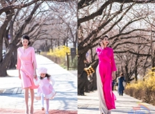 Hà Kiều Anh cùng con gái dạo chơi ở Hàn Quốc