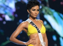 H’Hen Niê mặc bikini vàng thi bán kết Hoa hậu Hoàn vũ