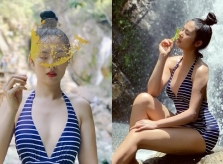 Hoa hậu Ngọc Hân lần hiếm hoi diện bikini sau 9 năm đăng quang