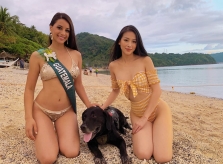 Hoa hậu Phương Khánh mặc áo tắm, đọ dáng dàn thí sinh Miss Earth