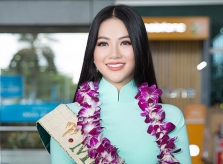 Hoa hậu Trái đất Phương Khánh quá xinh đẹp trong ngày trở về