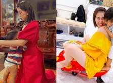 Hoà Minzy cho con bú sữa mẹ mọi lúc mọi nơi