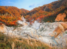 'Thung lũng địa ngục' ở Hokkaido ngập trong thu vàng lá đỏ