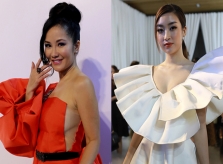Hồng Nhung, Đỗ Mỹ Linh diện váy hở ngực trên thảm đỏ