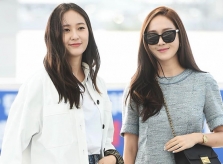 Cặp chị em nổi nhất nhì xứ Hàn Jessica và Krystal sành điệu ở sân bay