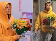 Justin Bieber vào siêu thị mua hoa tặng vợ