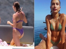 Bà xã gợi cảm bên Justin Bieber ở Hy Lạp