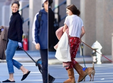 Katie Holmes và con gái rời New York