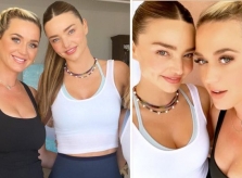 Katy Perry tập yoga với Miranda Kerr