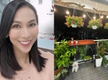 Ban công 3 m2 đầy hoa trái của Khánh Ngọc