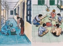 Ký họa trong khu cách ly
