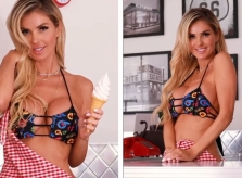 ‘Quốc bảo nhan sắc Ukraine’ hoá nữ phục vụ sexy với bikini