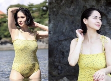 Marian Rivera mặc áo tắm, khoe vóc dáng sau sinh