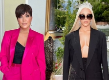 Mẹ Kim Kardashian diện suit đọ dáng sao trẻ