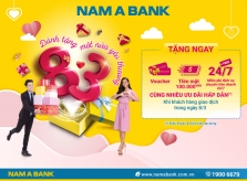 Quà tặng đặc biệt dành cho phái đẹp khi giao dịch tại Nam A Bank ngày 8/3