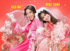 Ngọc Trinh diễn catwalk cùng Diệu Nhi