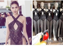 Váy hở bạo của Ngọc Trinh tại Cannes bị nhái hàng loạt