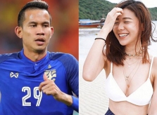 Bạn gái tiền vệ Thái Lan là PG gợi cảm có tiếng ở xứ chùa Vàng