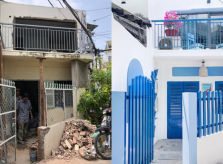 Nhà xuống cấp 'thăng hạng' với phong cách Santorini
