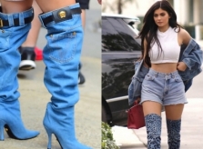 Sao ngoại sành điệu với bốt denim