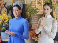 Sao Việt diện áo dài cúng Tổ nghề