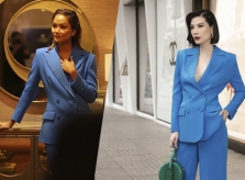 Sao Việt chuộng suit xanh