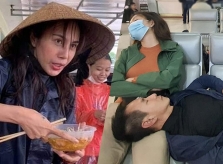 Sao Việt vất vả khi đi cứu trợ miền Trung