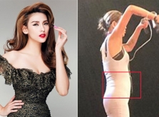 Siêu mẫu Võ Hoàng Yến lộ eo bánh mì khi bị fan chụp lén