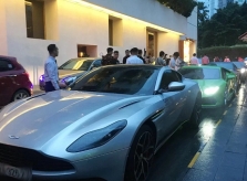 Dàn siêu xe nẹt pô tại đám cưới Cường Đô La - Đàm Thu Trang