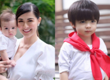 Con út 'Mỹ nhân đẹp nhất Philippines' ra dáng soái ca nhí