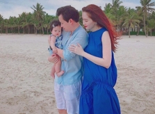 Hoa hậu Thu Thảo bên chồng và con gái