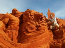 Đã mắt với tác phẩm điêu khắc khổng lồ tại công viên tượng cát ở Phan Thiết