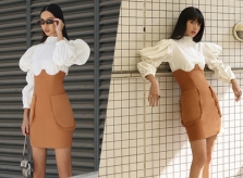 Sao Việt mê váy lưng cao, áo tay bồng