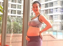 Con Võ Hạ Trâm phát triển khỏe mạnh khi mẹ ăn chay