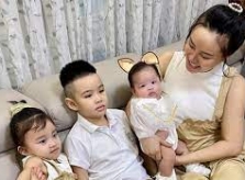 Vy Oanh lần đầu khoe ảnh rõ mặt con thứ ba