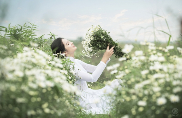 Thiếu nữ đẹp như tranh vẽ khoe sắc bên bốn mùa hoa